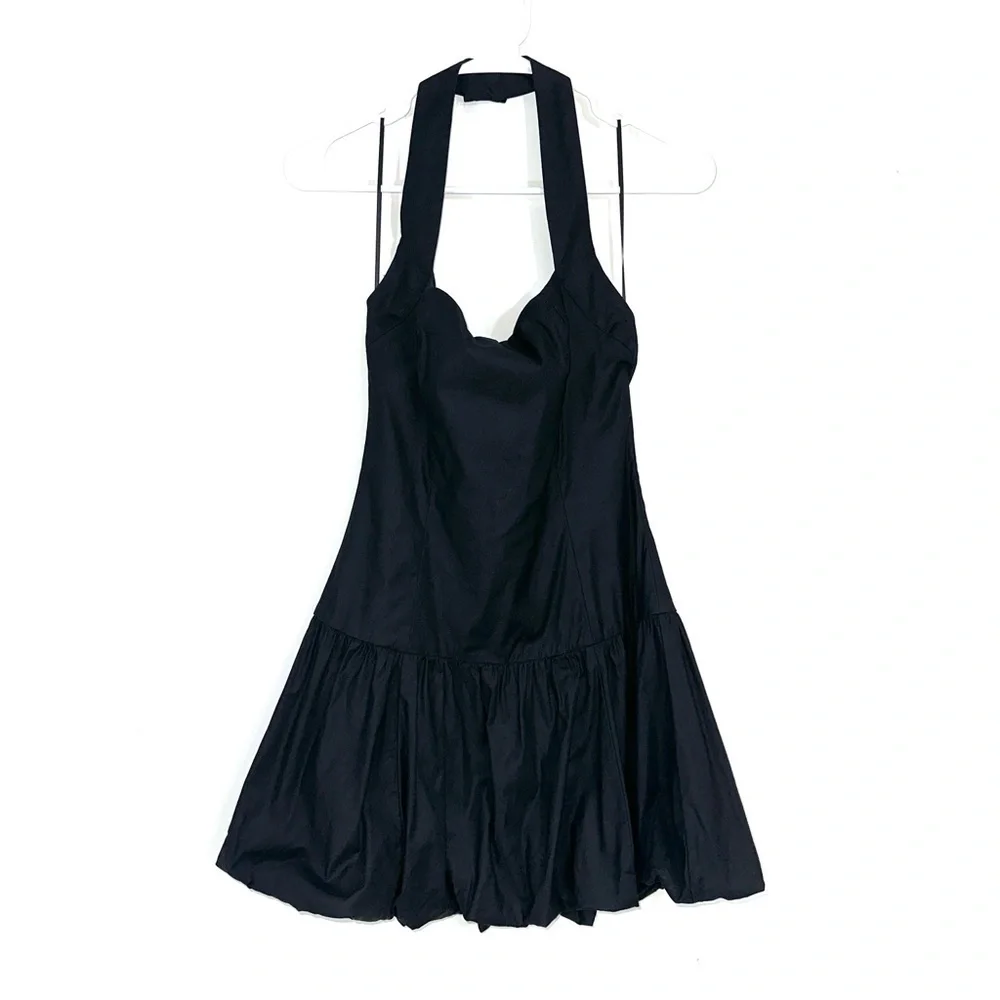 Reformation Black Babette Mini Dress - Picture 3 of 10